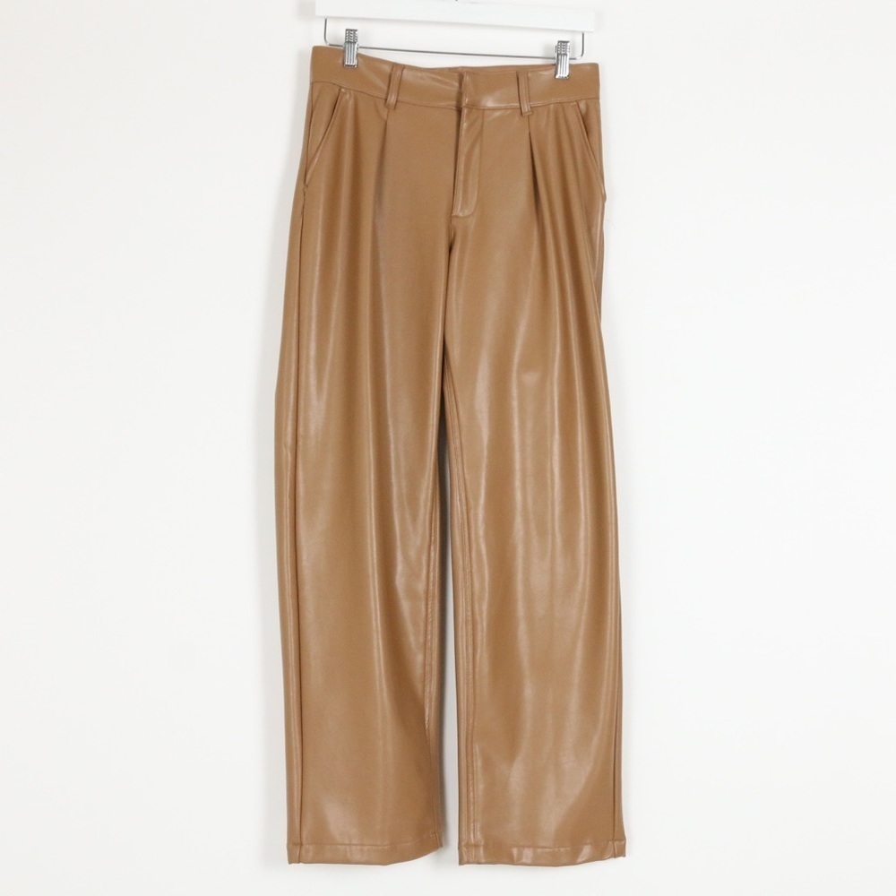 Abercrombie & Fitch 90’s Straight High Rise Faux Leather Pants - Picture 1 of 7